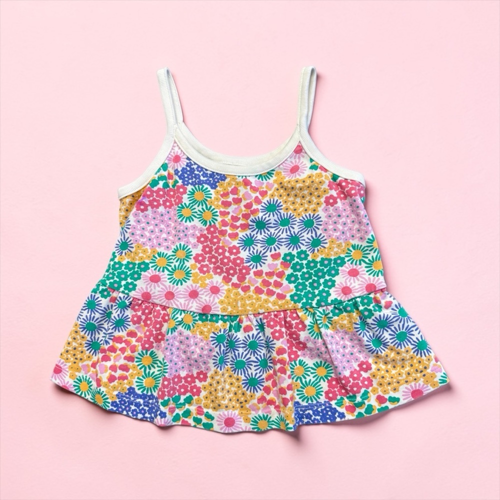 Hanna Andersson Multicolor Floral Tank Top - White Trim